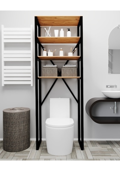 Klozet Üstü Düzenleyici Raf Banyo Düzenleyici Atlantik Çam