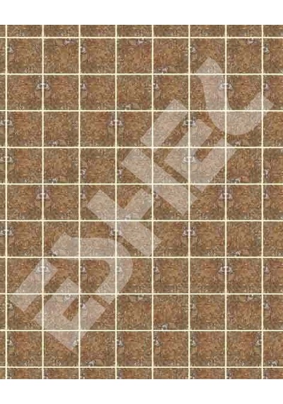 Maket Kahve Kare Karton Taş Fayans 1-50 Ölçek 3'Lü