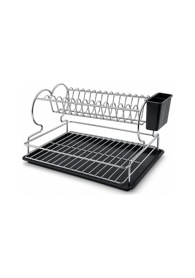 Krom - Metal 2 Katlı Tabaklık - Bulaşıklık Bx40 Renkli