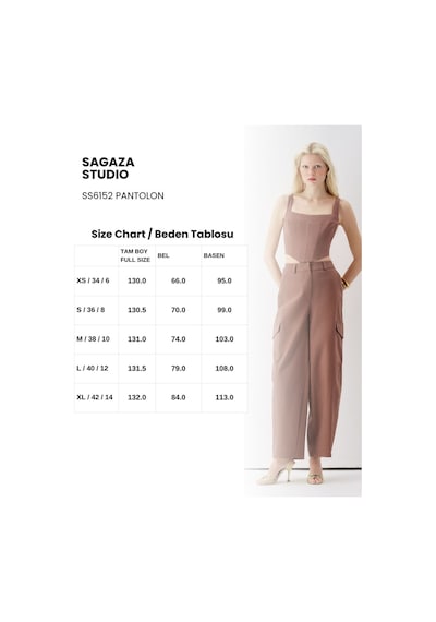 Sagaza Studio Ss6152 Kargo Cepli Pantolon Kahve