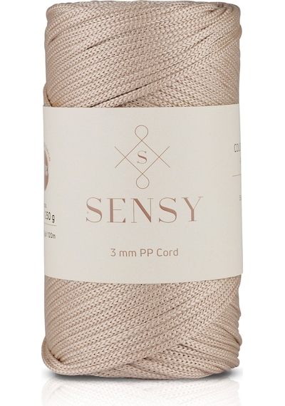 3 Mm - 250 Gr Polyester Makrome Ipi Sütlü Kahve 120 M Polyester Makrome Ip Supla Ip Ve Çanta Ipliği