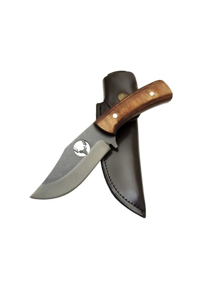 Muhtelif Geyikli Ycl3 Eskitme Avcı Bıçağı 20cm - Ahşap Sap, Kılıflı Diğer
