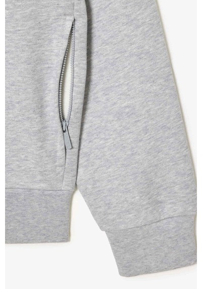 Lacoste Men's Full Zip Hoodie Sweatshirt Erkek Kapüşonlu Tam Fermuar Sweatshirt Gri