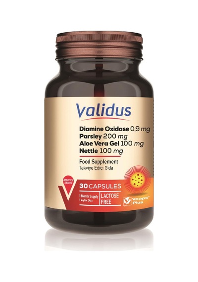 Diamine Oxidase 0,9 Mg + Parsley 200 Mg + Aloe Vera Gel 100 Mg + Nettle 100 Mg 30 Capsules