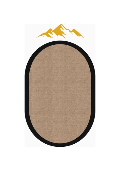 Modern Desenli Oval Dijital Baskı Kaymaz Taban Halı H0364 Renkli