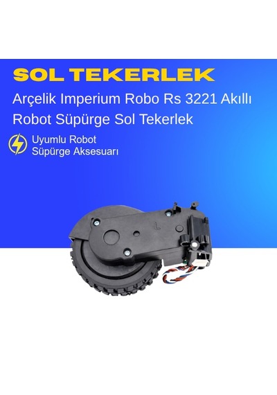 Vcr 4230 Grundig Slime Akıllı Robot Süpürge Sol Tekerlek Aksesuarları Yedek Parça