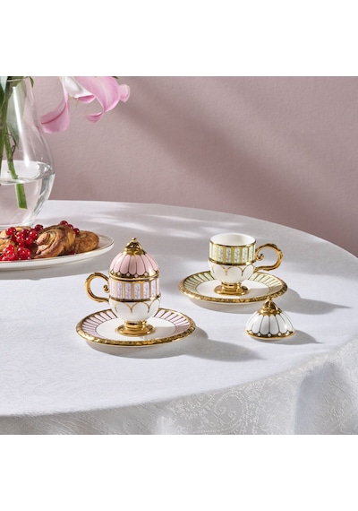 Karaca Faberge Egg Flowers 2 Kişilik Kahve Fincanı 70 Ml Renkli