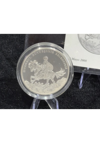 2008 İstanbul Un Fethinin 555. Yılı 925 Ayar Gümüş Proof Hatıra Para Sertifikalı