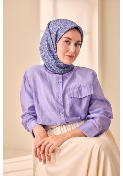 Silk Home Twill İpek Eşarp 11479-15 Funda, Buz Mavisi