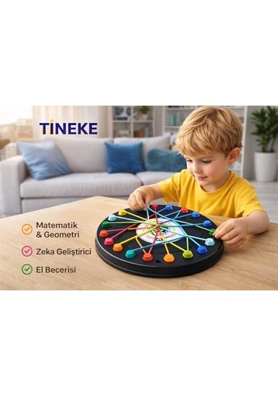 Lastik Geçirme Zeka Oyuncağı Çocuklar İçin Eğitici Geometrik Şekil Seti