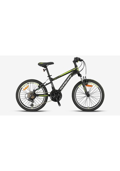 Kron Vortex 4.0 20 Jant 13 Kadro 21 Vites V Fren Çocuk Bisikleti Siyah Gri Neon Sarı Siyah