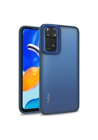 Zore Redmi Note 11s Global Kılıf Ogaa Flora Kapak - Mavi