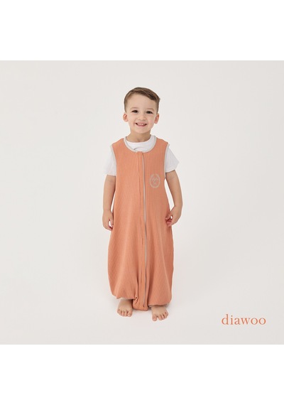 Diawoo Cocoon Walker 4 Mevsim Merino Uyku Tulumu,%100 Merino-org. Pamuk,2-7 Yaş Turuncu Turuncu