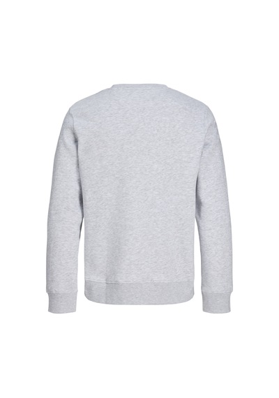 Jack & Jones Erkek Gögüs Baskili Regular Fit Bisiklet Yaka Sweatshirt - Rush - 12298426 Beyaz Melanj