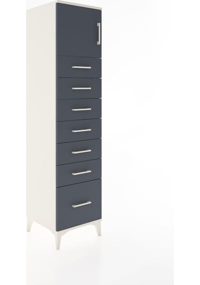 Hyperion Dolap Tek Raflı 7 Çekmeceli Tek Kapaklı 44x44x182 Ay... Aytaşı