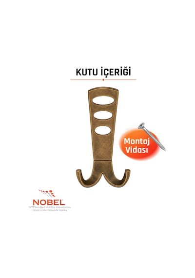 Seylan Portmanto Askısı, Metal Vestiyer Askısı, Anti K Sari, Duvar Ve Dolap Askılığı 5'li Set Vidalı