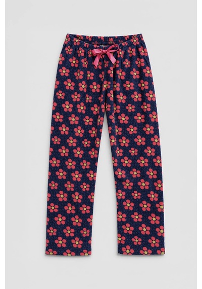 Markapia Kadın Çiçek Desenli Renkli Polar Pijama Altı Çok Renkli