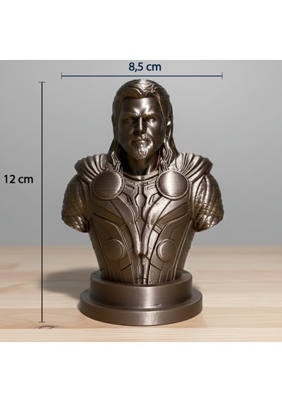 Avengers Thor Dekoratif Masaüstü Aksesuarı - Zırh Detaylı Koleksiyon Büstü 12 X 8,5 Cm