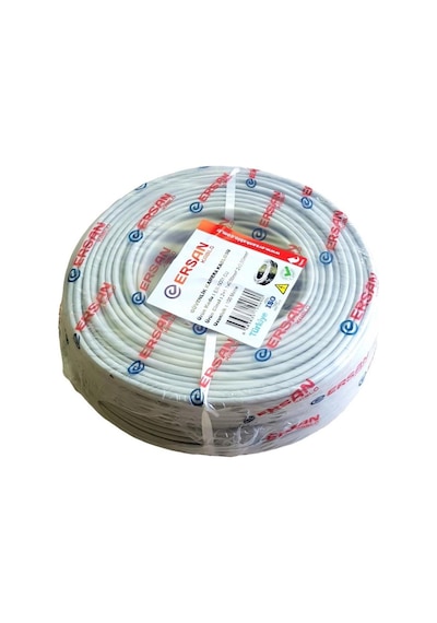 Ersan Kablo 2+1 0.50mm Cu Bakır 100mt Güvenlik Kamera Kablosu