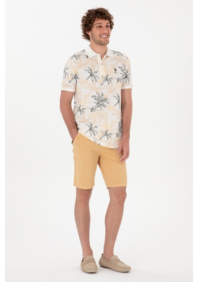 U.S. Polo Assn. Erkek Regular Fit Polo Yaka Beyaz Tişört 50300401-VR013