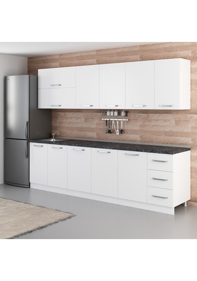 Minar 280 Cm Mutfak Dolabı Beyaz 280-B1 Beyaz