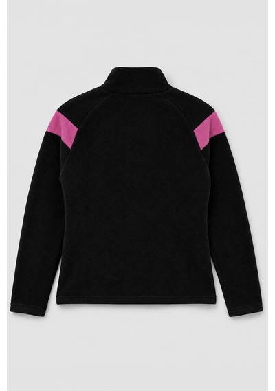 Markapia Kadın Fermuarlı Cepli Polar Sweatshirt SiYAH