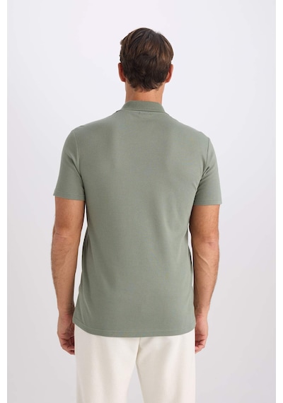 DeFacto Slim Fit Dar Kesim Polo Yaka Kısa Kollu Pamuklu Modal Karışımlı Basic Düz Tişört M6609AZ25SPGN460