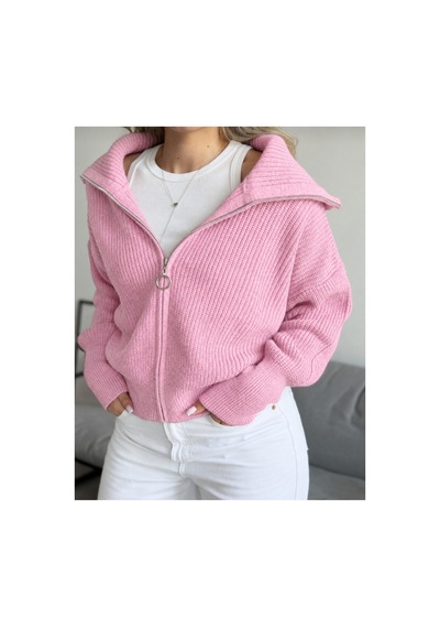 Flex Fashıon Kadın Esnek Örgü Fermuarlı Devrik Yaka Yumoş Triko Hırka Pembe - 760178304 Pembe - 760178304 Pembe Flex Fashıon Kadın Esnek Örgü Fermuarlı Devrik Yaka Yumoş Triko Hırka Pembe - 760178304 Pembe - 760178304 Pembe