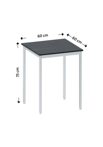 Balkon Bahçe Mutfak 5'li Bistro Set Masa Sandalye Takımı Siyah - Beyaz