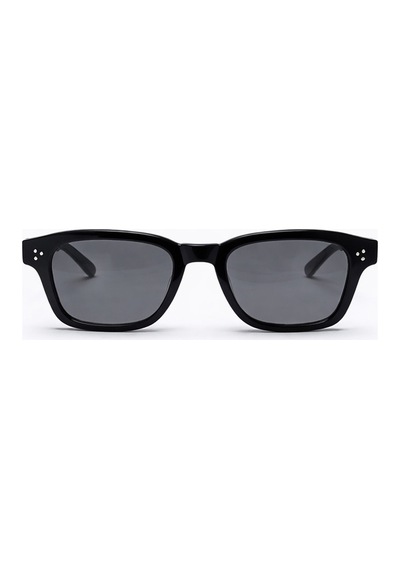 Narkel Siyah Retro Kare Kemik Çerçeve Unisex Uv400 Vintage Retro Güneş Gözlüğü