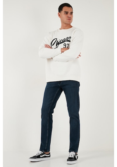 Buratti Pamuklu Regular Fit Normal Bel Boru Paça Jeans Erkek Kot Pantolon 2211C16Parma Lacivert