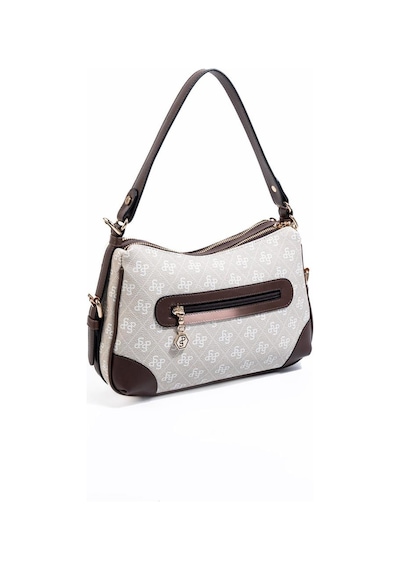 Silver Polo Sp1269 Kadın Omuz Çantası Monogram Taş-kahve