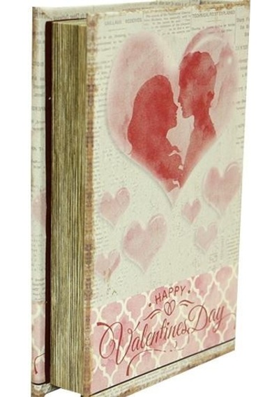 Kutu Kitap Aynalı Valentine Dekoratif Hediyelik