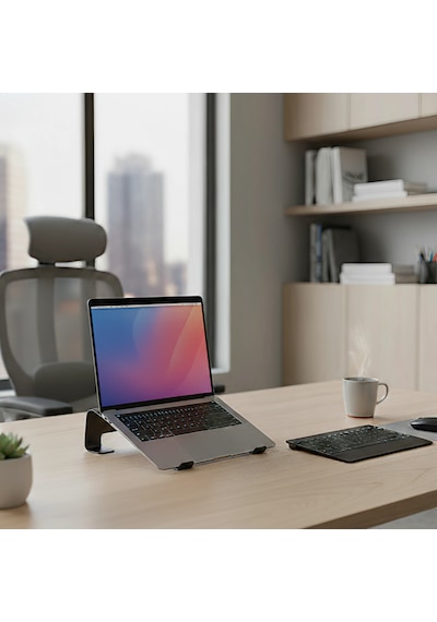 Prexua Fixer Laptop Standı - Notebook Yükseltici Altlık - Metal - Siyah - Fxr4025bl