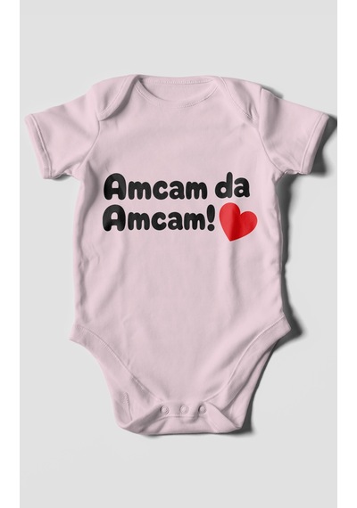 Morivokids Amcam Da Amcam Kısa Kollu Bebek Body %100 Pamuk Bebe Pembe