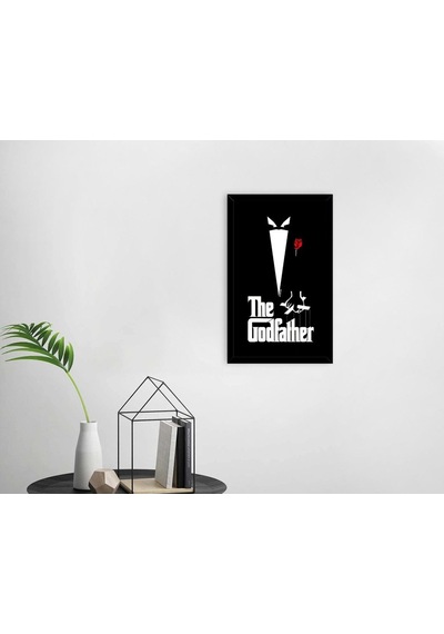Bk Home Godfather Baba Tasarımlı Dekoratif Ahşap Siyah Çerçeveli (551061599)
