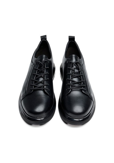 Derinet Günlük Hakiki Deri Erkek Sneaker Siyah Siyah