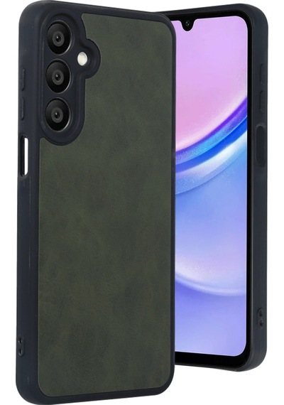 Cosmotex Newface Samsung Galaxy Uyumlu  A16 5g Kılıf Aras Deri Kapak - Koyu Yeşil