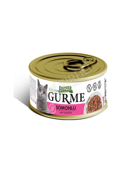 Jungle Gurme Somonlu Yetişkin Kedi Konservesi 85 Gr