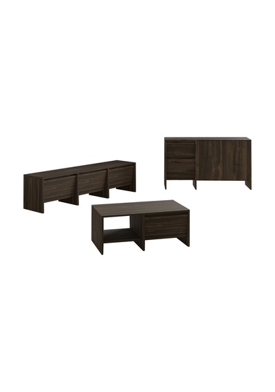 Laris Üçlü Set Tv Sehpası, Konsol Ve Orta Sehpa İle Modern Yaşam Alanları İçin Takım Ceviz Laris Üçlü Set Tv Sehpası, Konsol Ve Orta Sehpa İle Modern Yaşam Alanları İçin Takım Ceviz