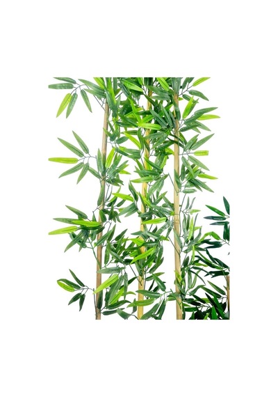5li Set Yapay Bambu Sopası 8 Yapraklı 70cm Yapay Çiçek Bambu Duvarı Separatör Çiçeği Yapay Çiçek