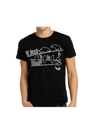 Bant Giyim - Teldeki Kuzgunlar Siyah Erkek T-Shirt Tişört