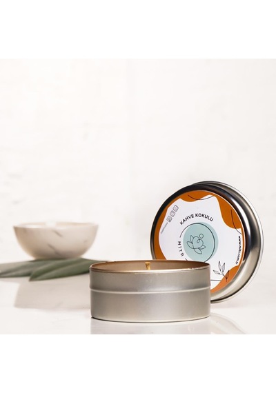 Mitr Kahve Aromalı Metal Mum Çok Renkli