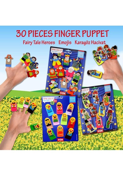 3 Set - 30 Parça Tox Masal Kahramanları. Karagöz Hacivat ve Emoji
