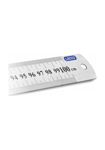 Lacco Çelik Cetvel 100 CM Paslanmaz Metal