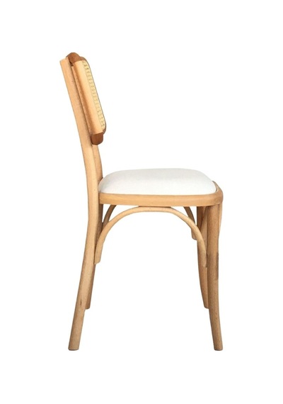 Sofa Hazeranlı Ahşap İskandinav Sandalye Natural - Beyaz