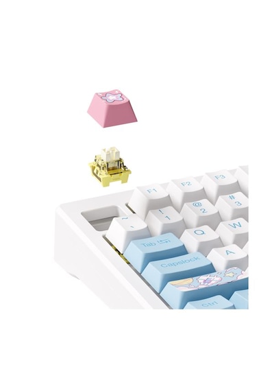 Akko MOD 007 HE PC Stellar Journey Hall Effect Cream Yellow Magnetic Switch RGB Mekanik Oyuncu Klavye