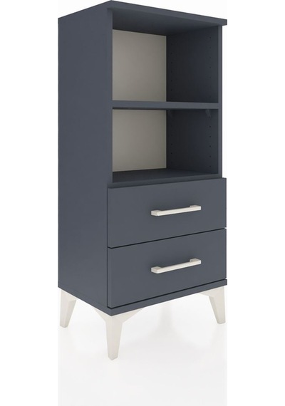 Arges Komodin 2 Raflı 2 Çekmeceli 44x30x96 Antrasit-antrasit Antrasit
