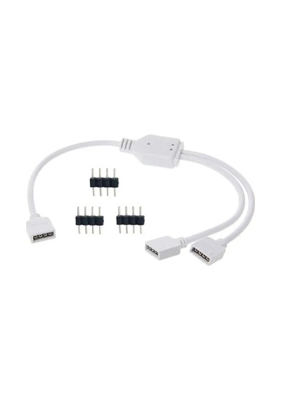 Rgb Şerit Led İkili Pin 1 Giriş 2 Çıkış Ara Bağlantılı Çoğaltıcı Ve İğne