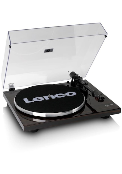 Lenco LBT-345WA Bluetooth Ve Ortofon 2M Kırmızı Kartuşlu Pikap Plak Çalar + Krom Plak Sabitleyici